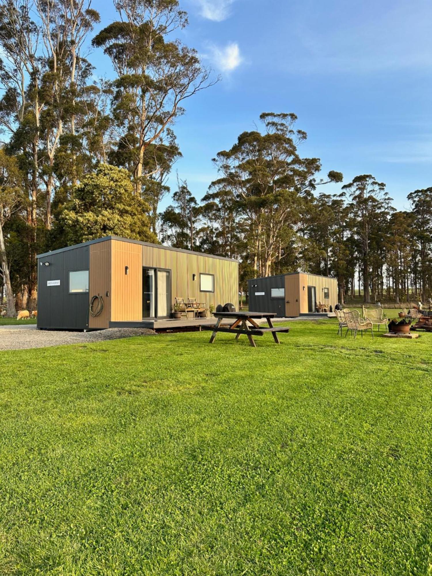 Badger'S View Farmstay Blue Tongue Cabin Railton Exterior photo